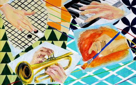 令和7年度県民総合文化祭　リーフレット原画　プログラム表紙　【佳作】