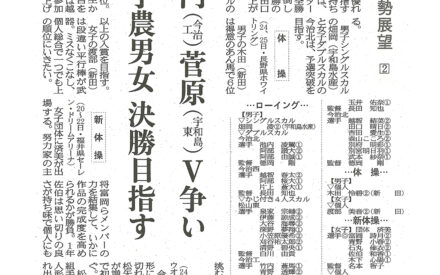 全国高校選抜　県勢展望［２］　新体操