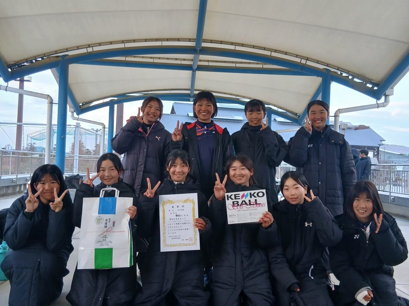 女子準優勝　野村中学校